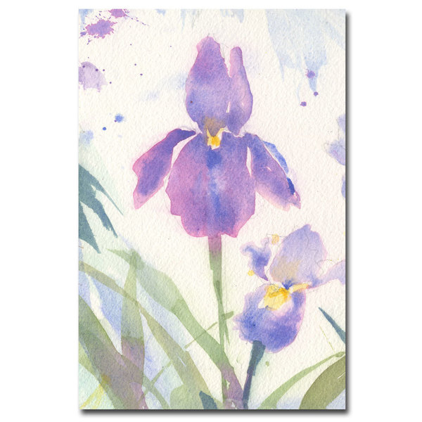 Trademark Fine Art Sheila Golden 'June Iris' Canvas Art, 16x24 SG0302A-C1624GG